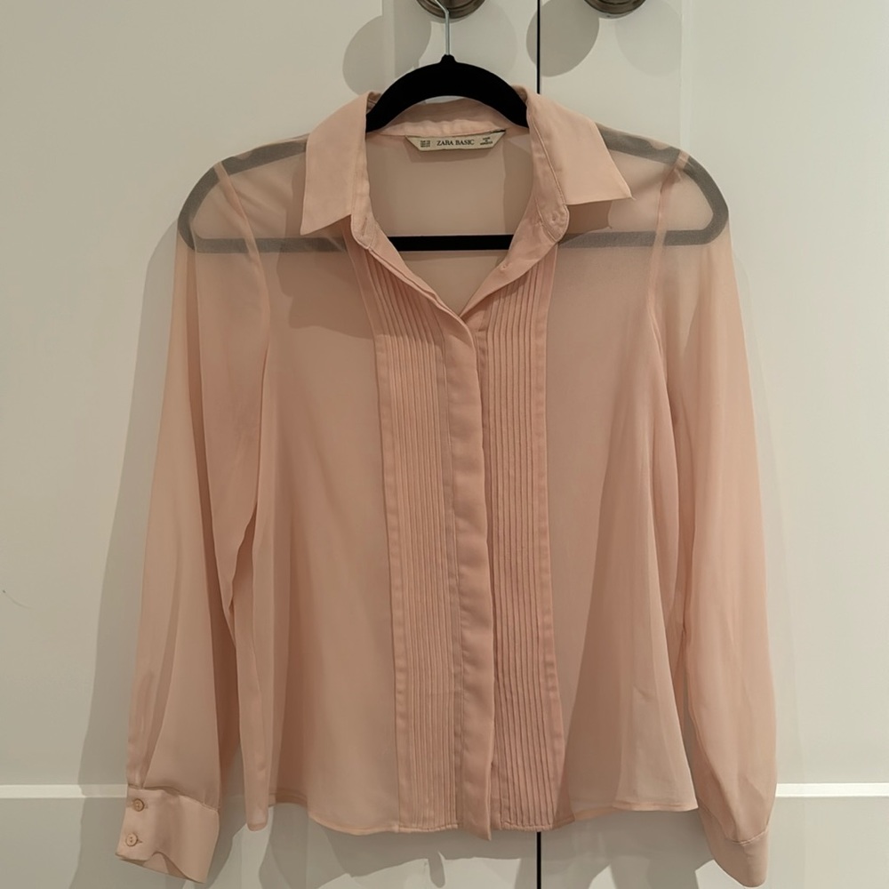 Extra small Zara sheer blouse